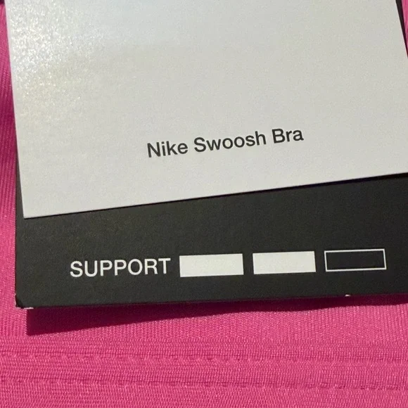 Nike Swoosh Bra Racerback Medium Support Dri Fit Pink Size M Size XL Training - Picture 5 of 6